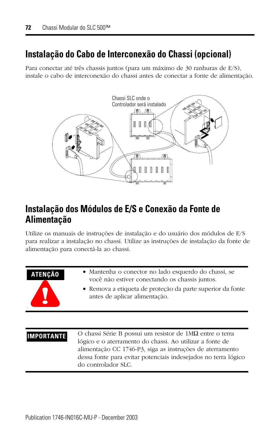 Rockwell Automation 1746-Ax SLC 500 Modular Chassis/ Instructions User Manual | Page 72 / 80
