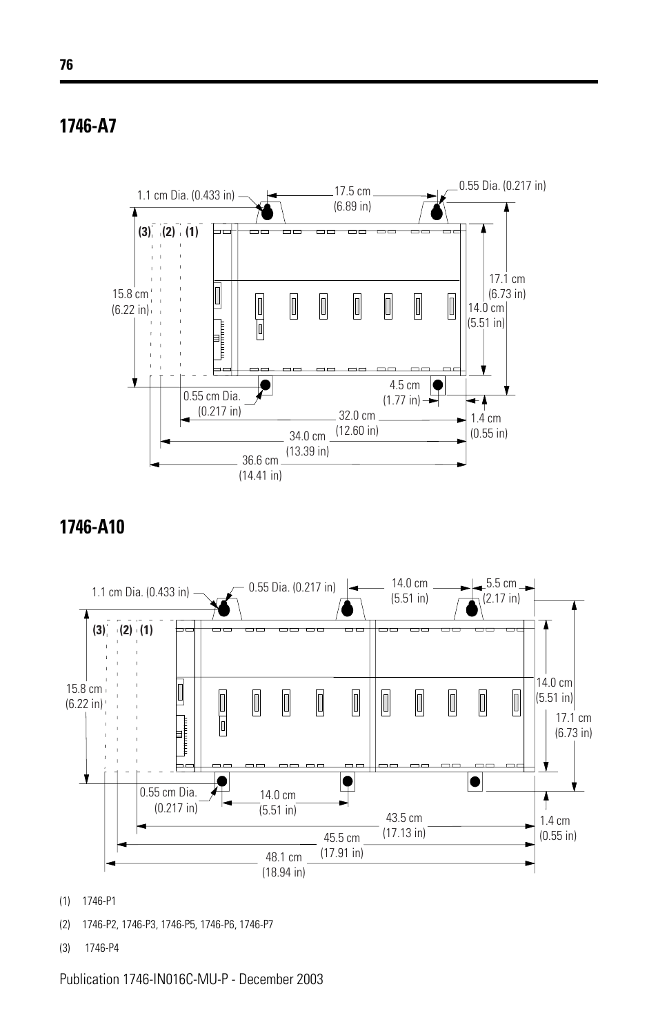 Rockwell Automation 1746-Ax SLC 500 Modular Chassis/ Instructions User Manual | Page 76 / 80