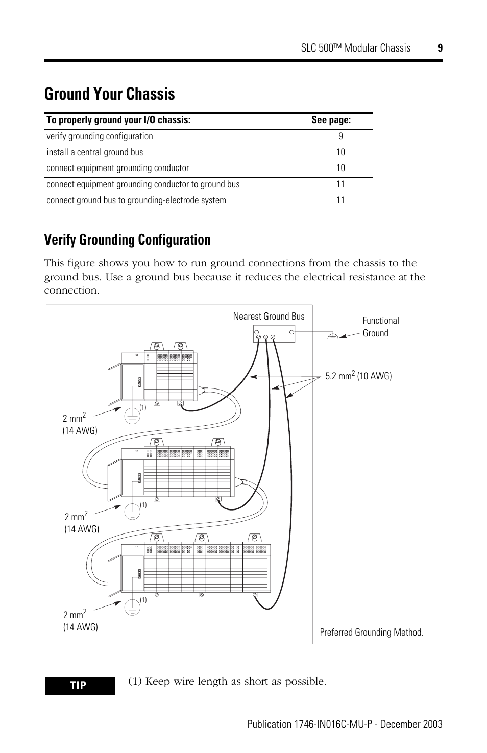 Ground your chassis, Verify grounding configuration | Rockwell Automation 1746-Ax SLC 500 Modular Chassis/ Instructions User Manual | Page 9 / 80