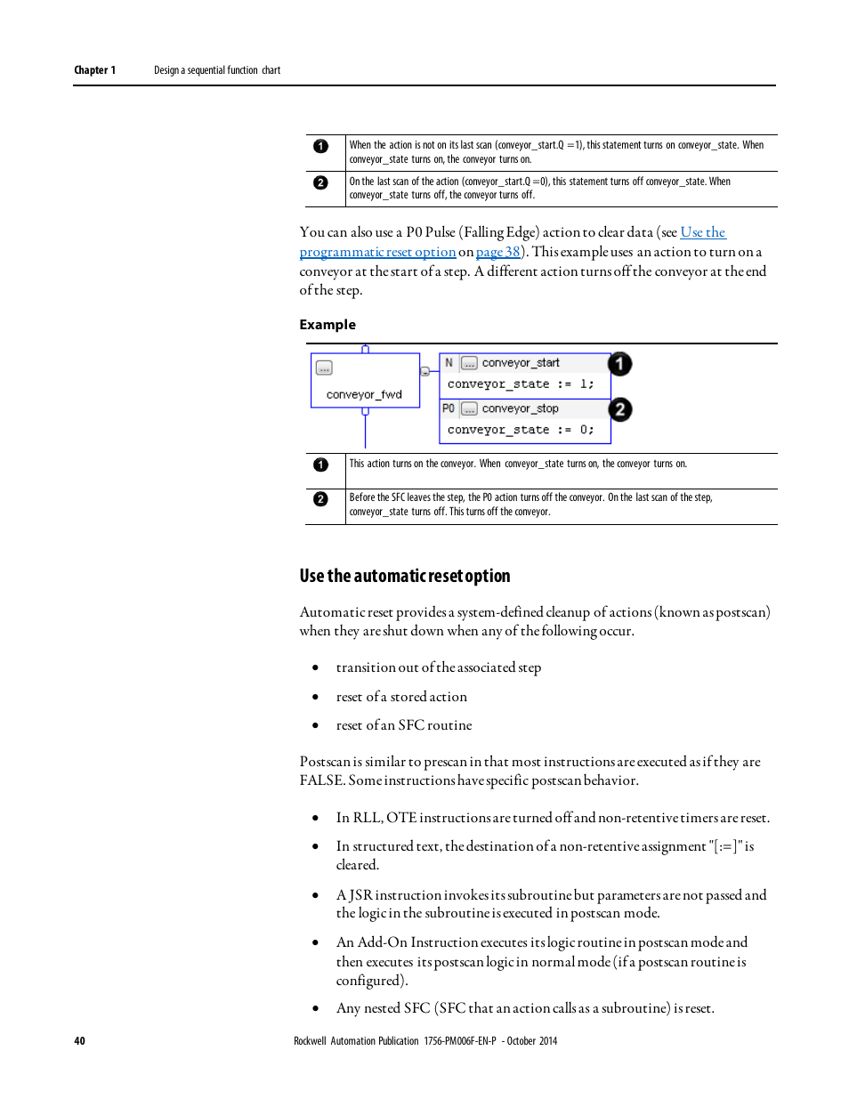 Use the automatic reset option | Rockwell Automation Logix5000 Controllers Sequential Function Charts Programming Manual User Manual | Page 40 / 88