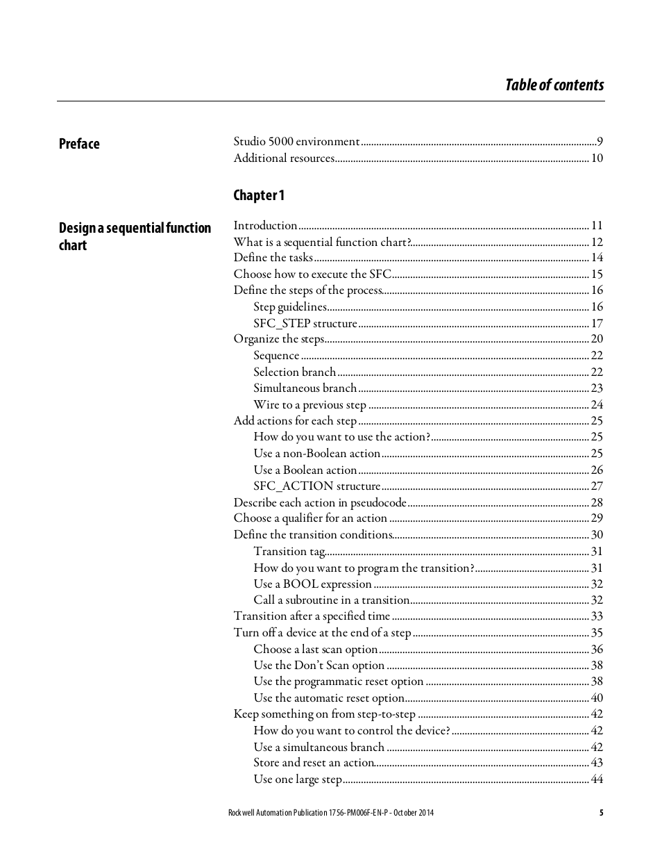 Rockwell Automation Logix5000 Controllers Sequential Function Charts Programming Manual User Manual | Page 5 / 88