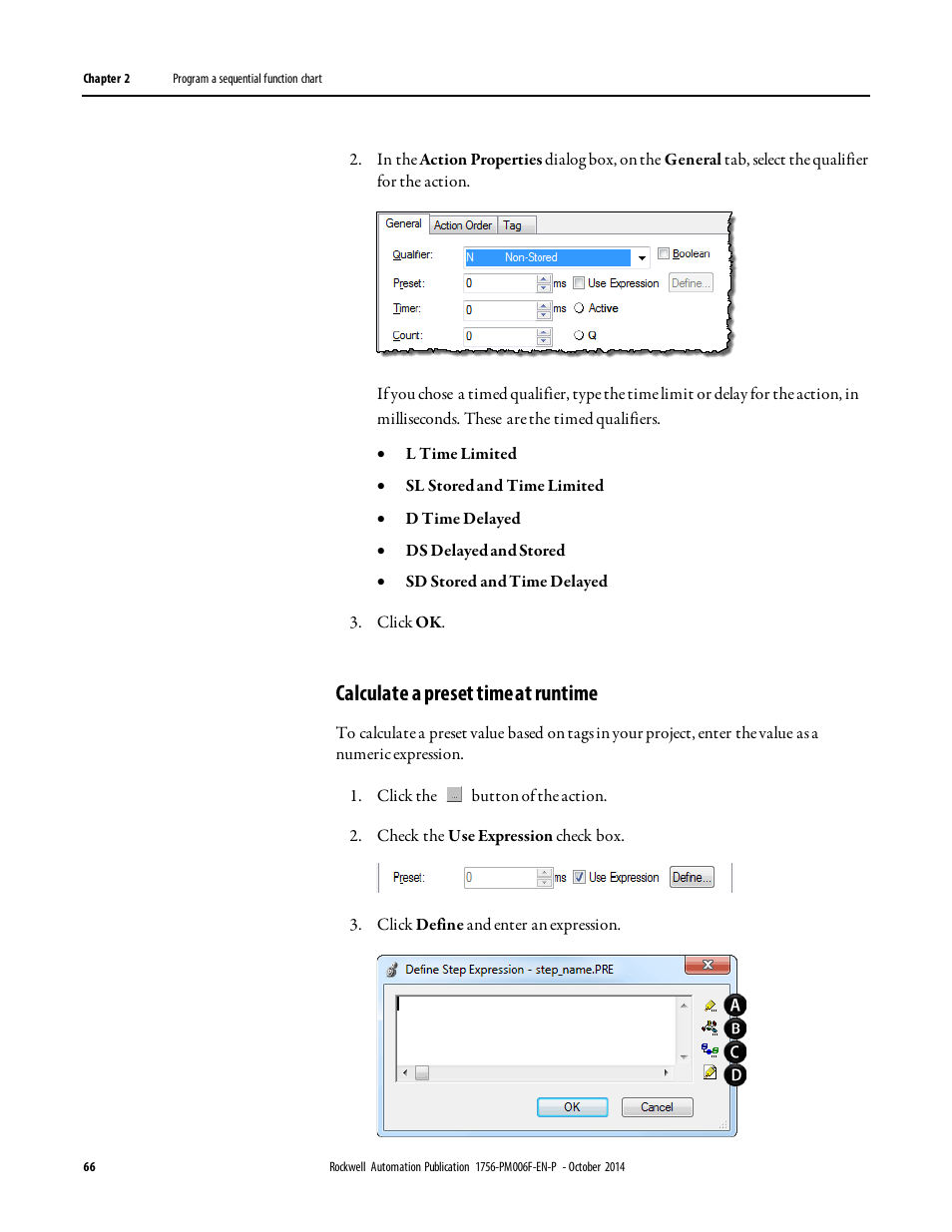 Calculate a preset time at runtime | Rockwell Automation Logix5000 Controllers Sequential Function Charts Programming Manual User Manual | Page 66 / 88