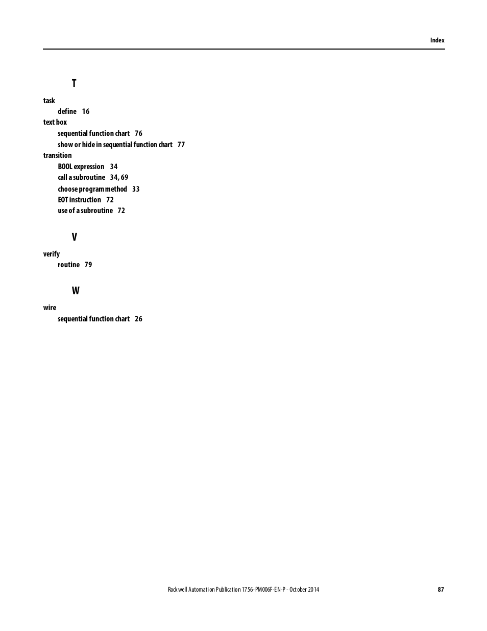 Rockwell Automation Logix5000 Controllers Sequential Function Charts Programming Manual User Manual | Page 87 / 88