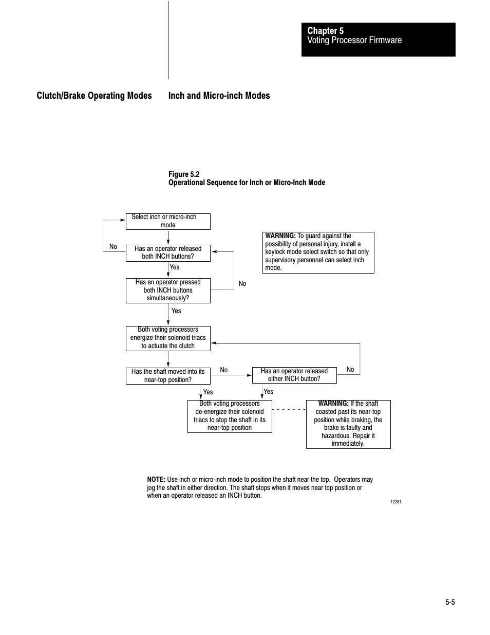 Clutch/brake operating modes, Voting processor firmware chapter 5 | Rockwell Automation 1771-PM , D17716.5.18 U MNL 1771-PM CLUTCH/BRAKE MOD User Manual | Page 44 / 143