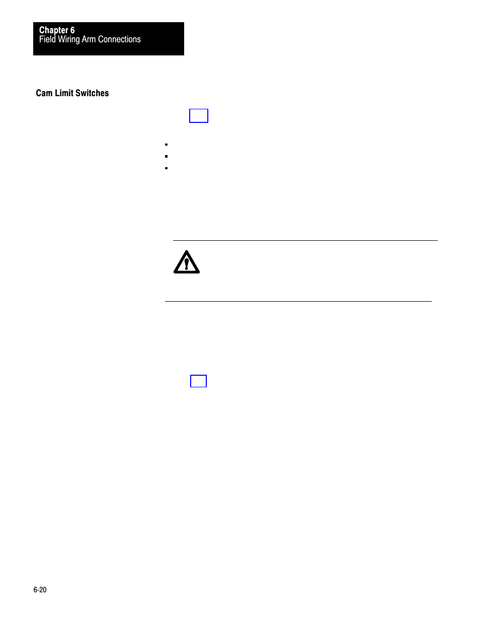 Cam limit switches, 6ć20 | Rockwell Automation 1771-PM , D17716.5.18 U MNL 1771-PM CLUTCH/BRAKE MOD User Manual | Page 72 / 143