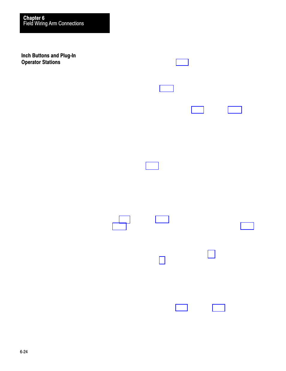 Inch buttons and plug-in operator stations, 6ć24 | Rockwell Automation 1771-PM , D17716.5.18 U MNL 1771-PM CLUTCH/BRAKE MOD User Manual | Page 76 / 143