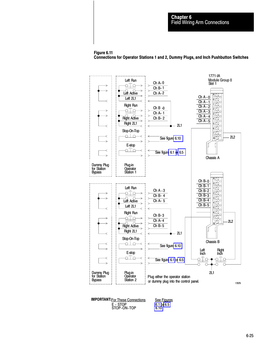 Figures 6.11 thru, Figure 6.11. this allows both voting, Figure 6.11 | Figure 6.11 and, Field wiring arm connections chapter 6 | Rockwell Automation 1771-PM , D17716.5.18 U MNL 1771-PM CLUTCH/BRAKE MOD User Manual | Page 77 / 143