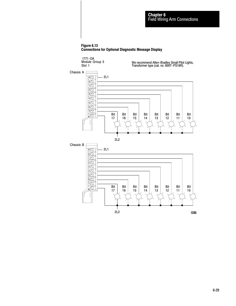 Figure 6.13, Field wiring arm connections chapter 6 | Rockwell Automation 1771-PM , D17716.5.18 U MNL 1771-PM CLUTCH/BRAKE MOD User Manual | Page 81 / 143