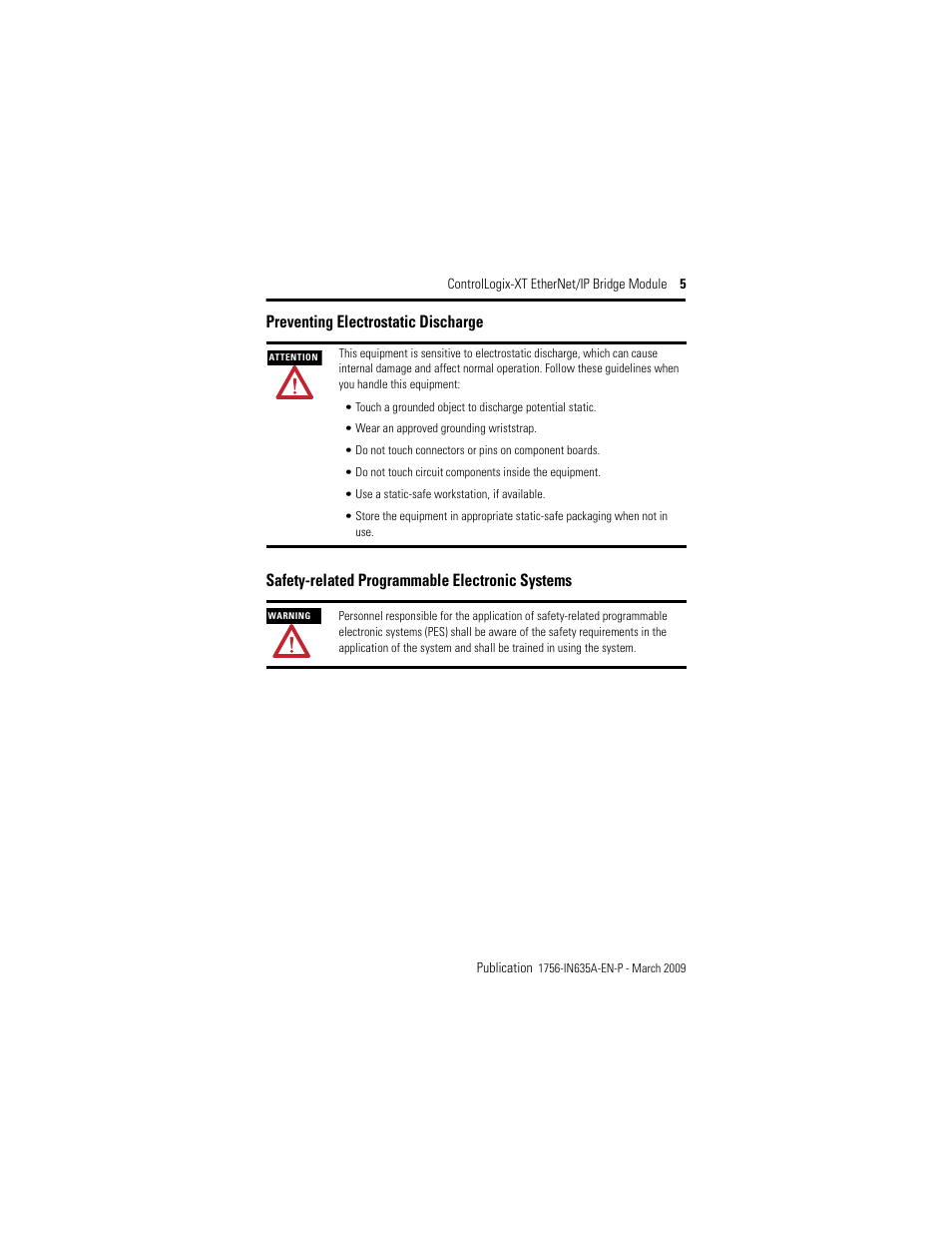 Rockwell Automation 1756-EN2TXT ControlLogix-XT EtherNet/IP Bridge Module User Manual | Page 5 / 24