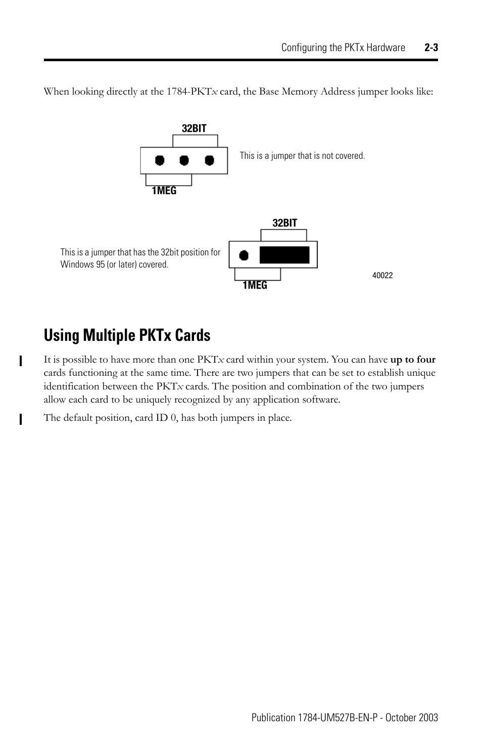 Using multiple pktx cards, Using multiple pktx cards -3 | Rockwell Automation 1784-PKTX_PKTXD Communication Card User Manual User Manual | Page 13 / 38