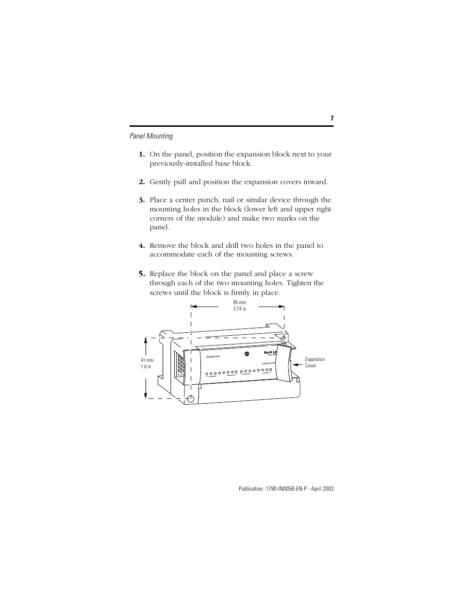 Rockwell Automation 1790-TXXXX Digital Expansion Terminal Block Compact Block LDX I/O  User Manual | Page 7 / 24