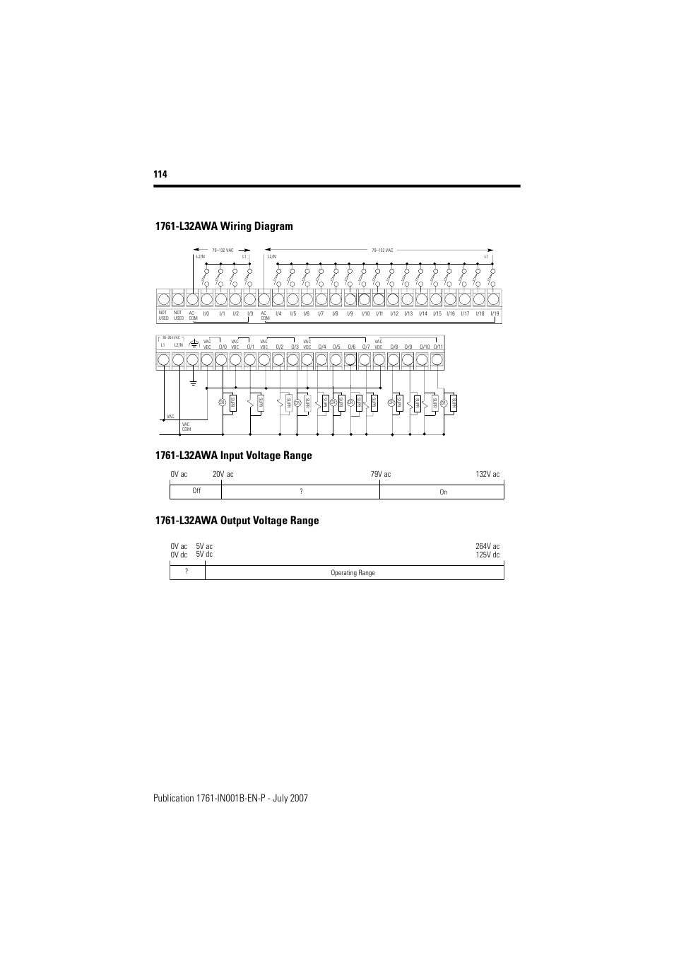 Rockwell Automation 1761-L10_16_20_32xxx MicroLogix 1000 Programmable Controllers User Manual | Page 114 / 134