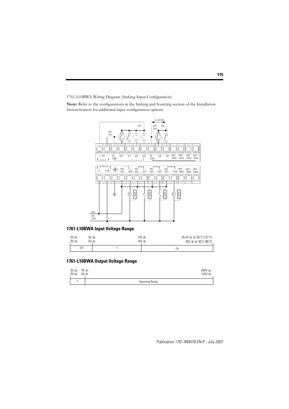 Rockwell Automation 1761-L10_16_20_32xxx MicroLogix 1000 Programmable Controllers User Manual | Page 115 / 134