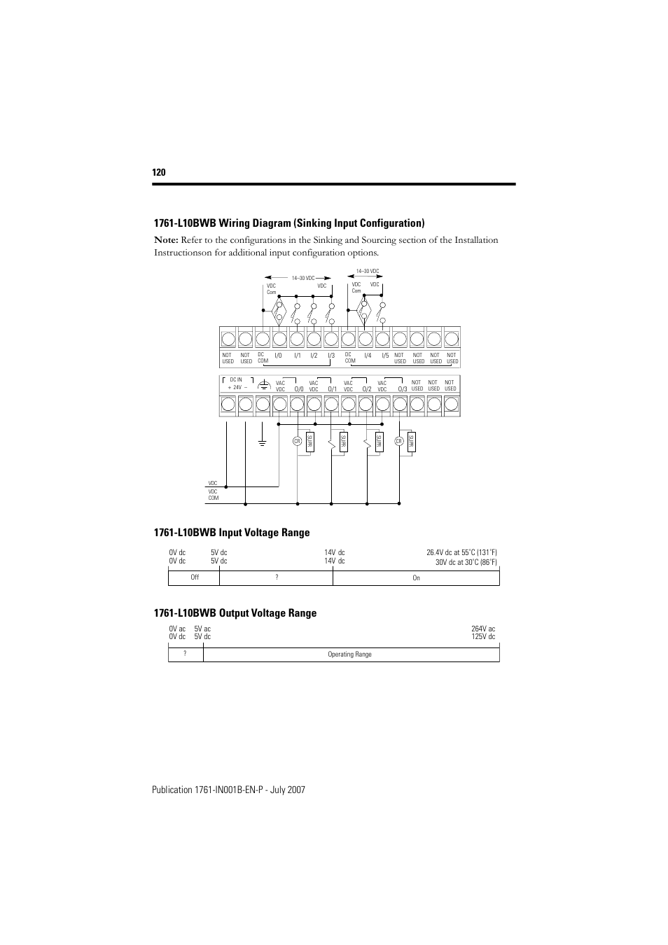 Rockwell Automation 1761-L10_16_20_32xxx MicroLogix 1000 Programmable Controllers User Manual | Page 120 / 134