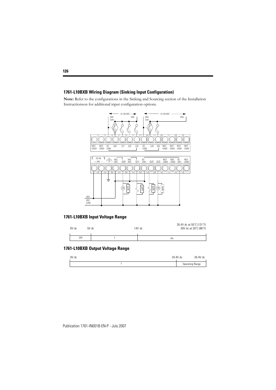 Rockwell Automation 1761-L10_16_20_32xxx MicroLogix 1000 Programmable Controllers User Manual | Page 126 / 134