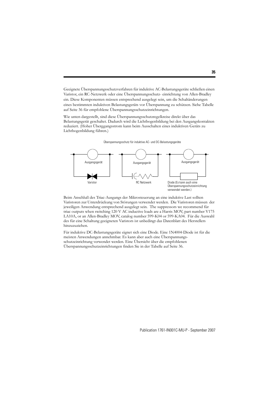 Rockwell Automation 1761-L10_16_20_32xxx MicroLogix 1000 Programmable Controllers User Manual | Page 35 / 134