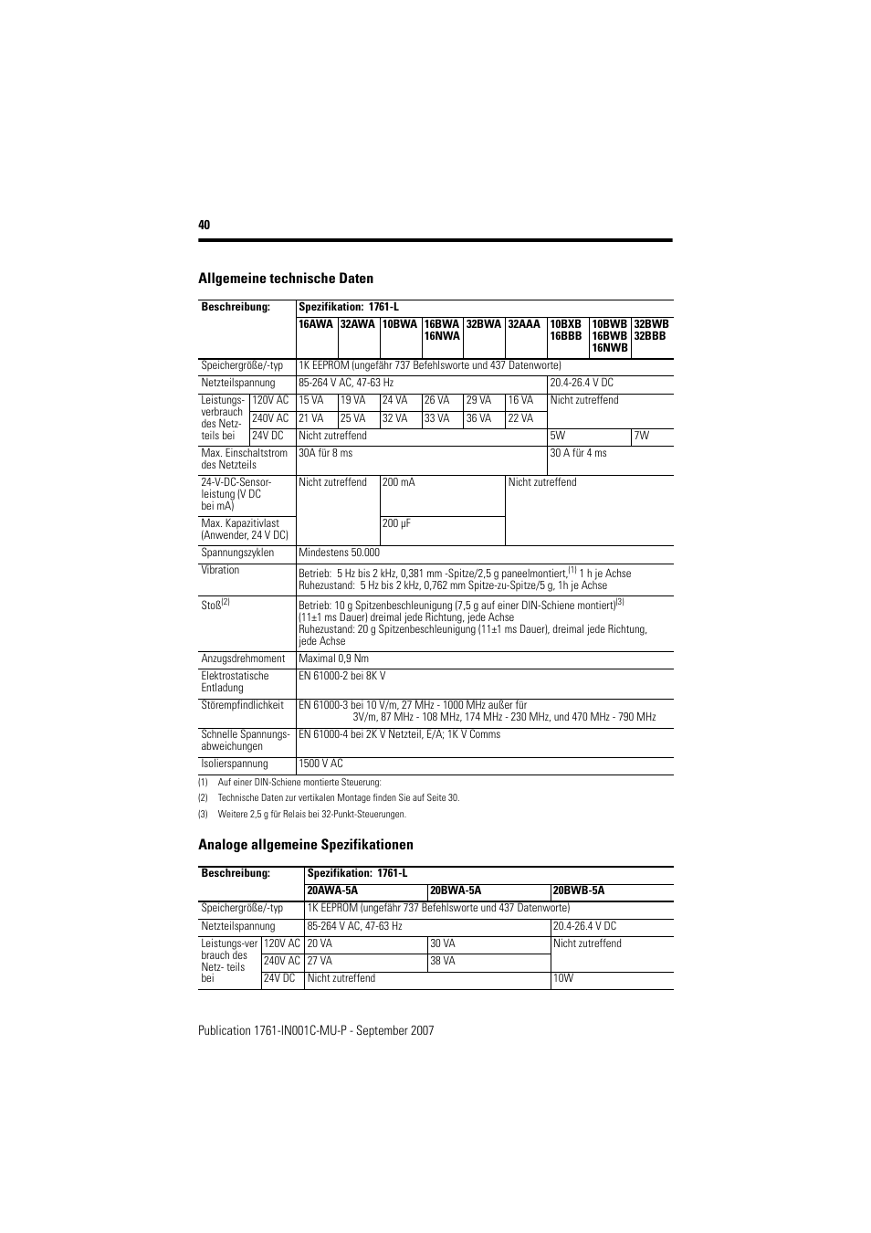 Rockwell Automation 1761-L10_16_20_32xxx MicroLogix 1000 Programmable Controllers User Manual | Page 40 / 134