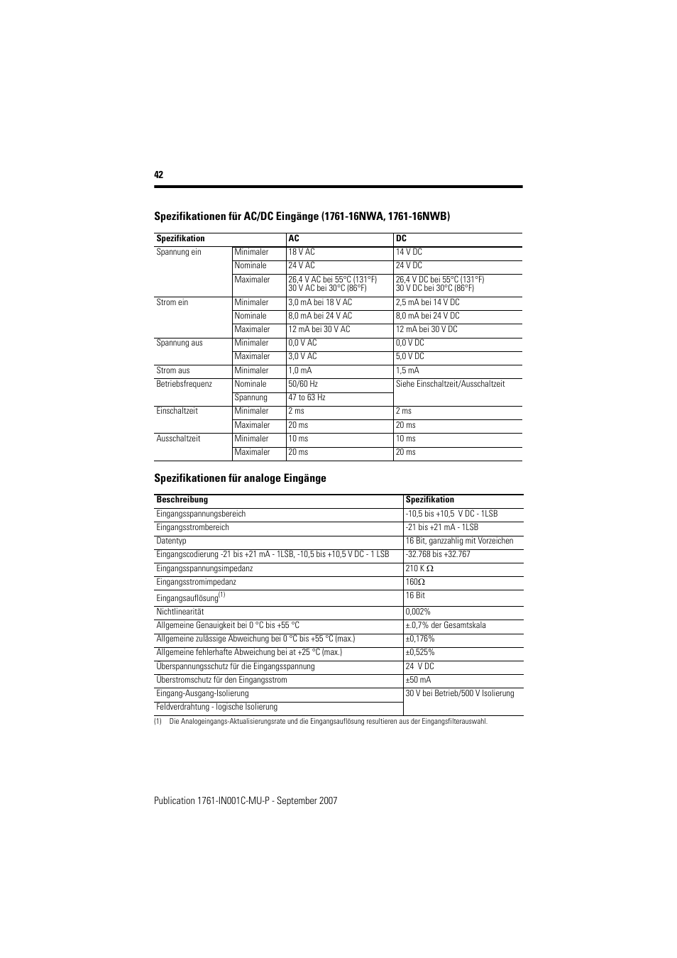 Rockwell Automation 1761-L10_16_20_32xxx MicroLogix 1000 Programmable Controllers User Manual | Page 42 / 134