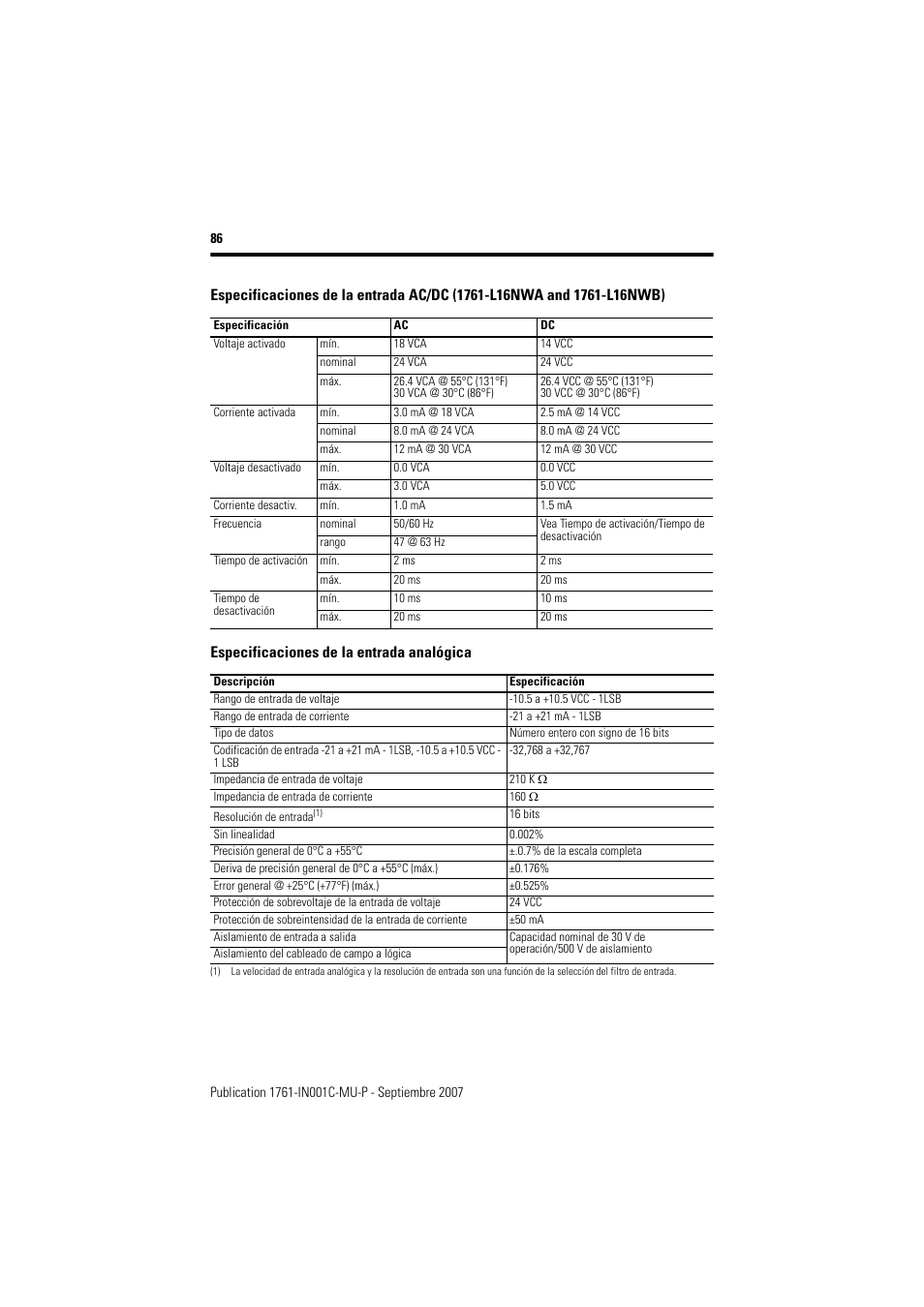 Rockwell Automation 1761-L10_16_20_32xxx MicroLogix 1000 Programmable Controllers User Manual | Page 86 / 134