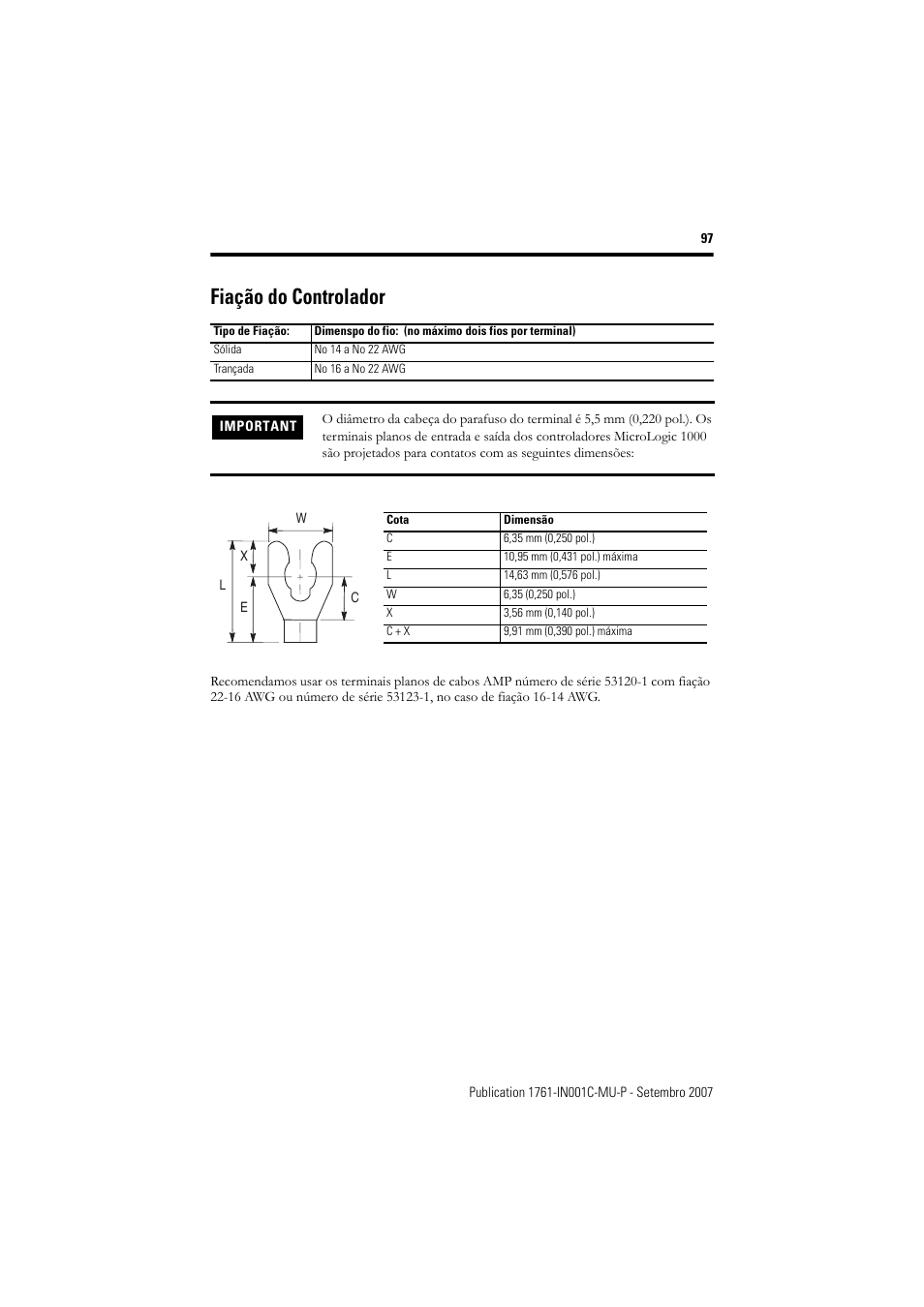 Fiação do controlador | Rockwell Automation 1761-L10_16_20_32xxx MicroLogix 1000 Programmable Controllers User Manual | Page 97 / 134