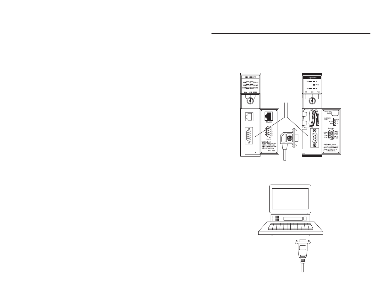Install the cable | Rockwell Automation 1756-CP3 ControlLogix Programmer Cable Installation Instructions User Manual | Page 2 / 4