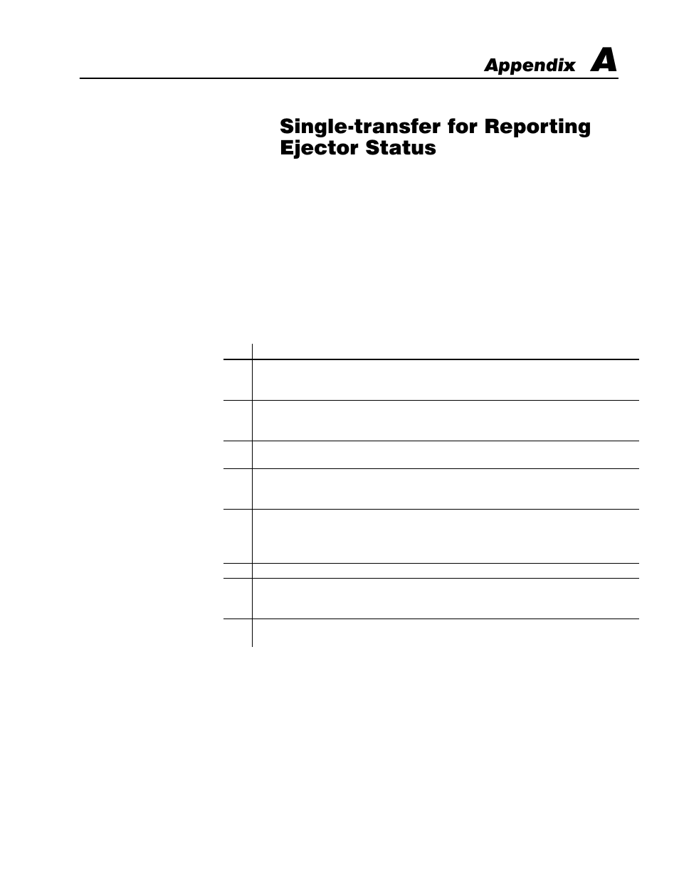 A - single transfer for reporting ejector status, How the enhancement effects system operation, Singlećtransfer for reporting ejector status | Appendix | Rockwell Automation 1771-QDC PLASTIC MOLD.MODULE User Manual | Page 295 / 298