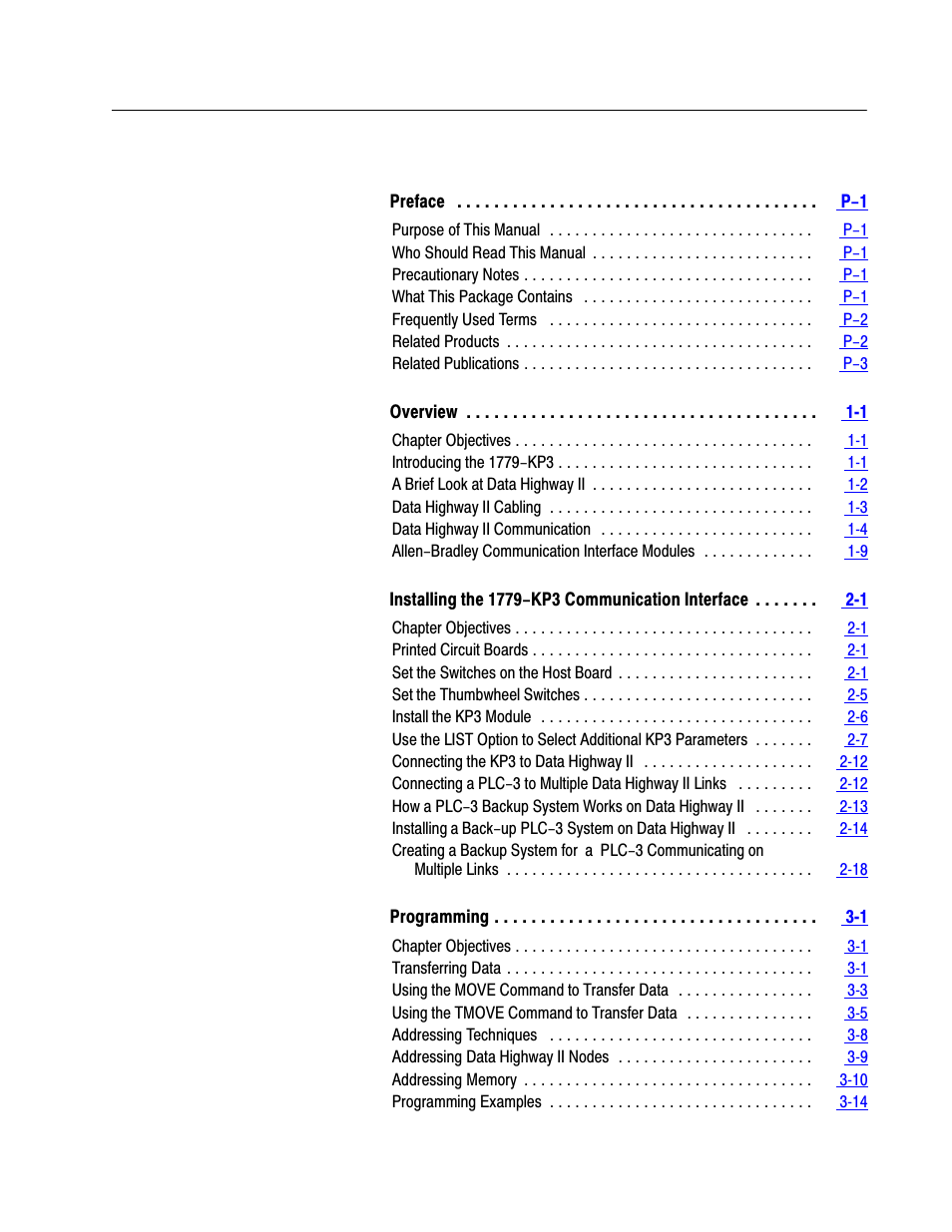Rockwell Automation 1779-KP3R DATA HIGHWAY II User Manual | Page 2 / 70