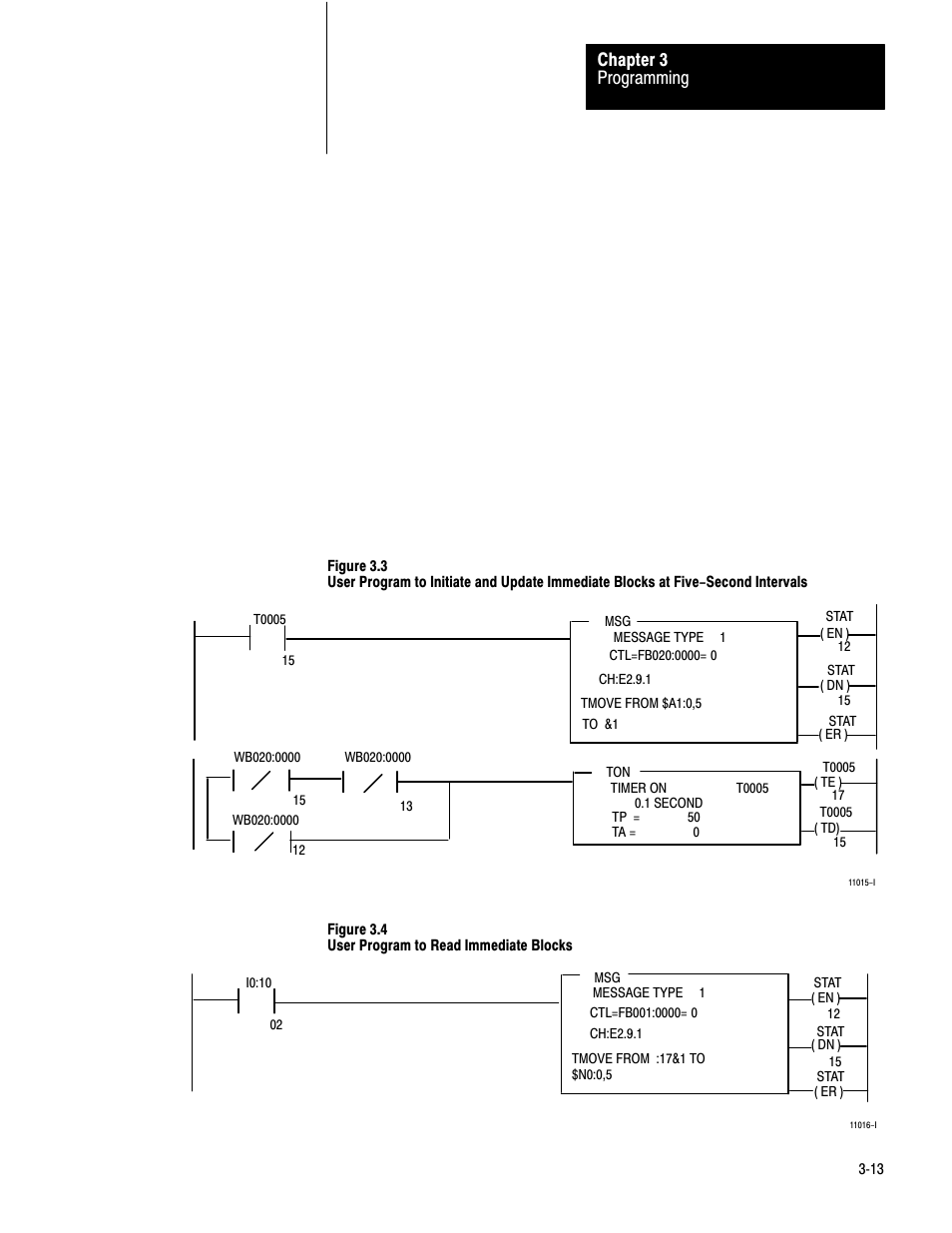 Programming chapter 3 | Rockwell Automation 1779-KP3R DATA HIGHWAY II User Manual | Page 48 / 70