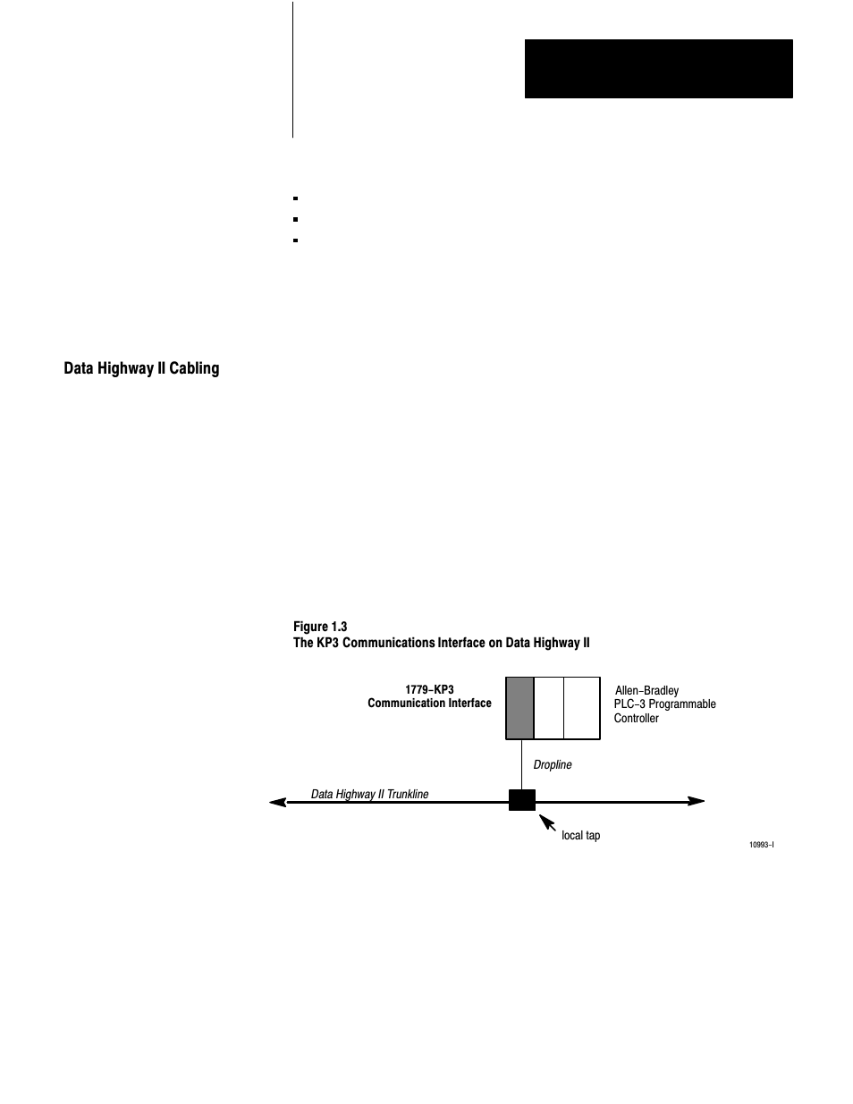 Data highway ii cabling | Rockwell Automation 1779-KP3R DATA HIGHWAY II User Manual | Page 9 / 70