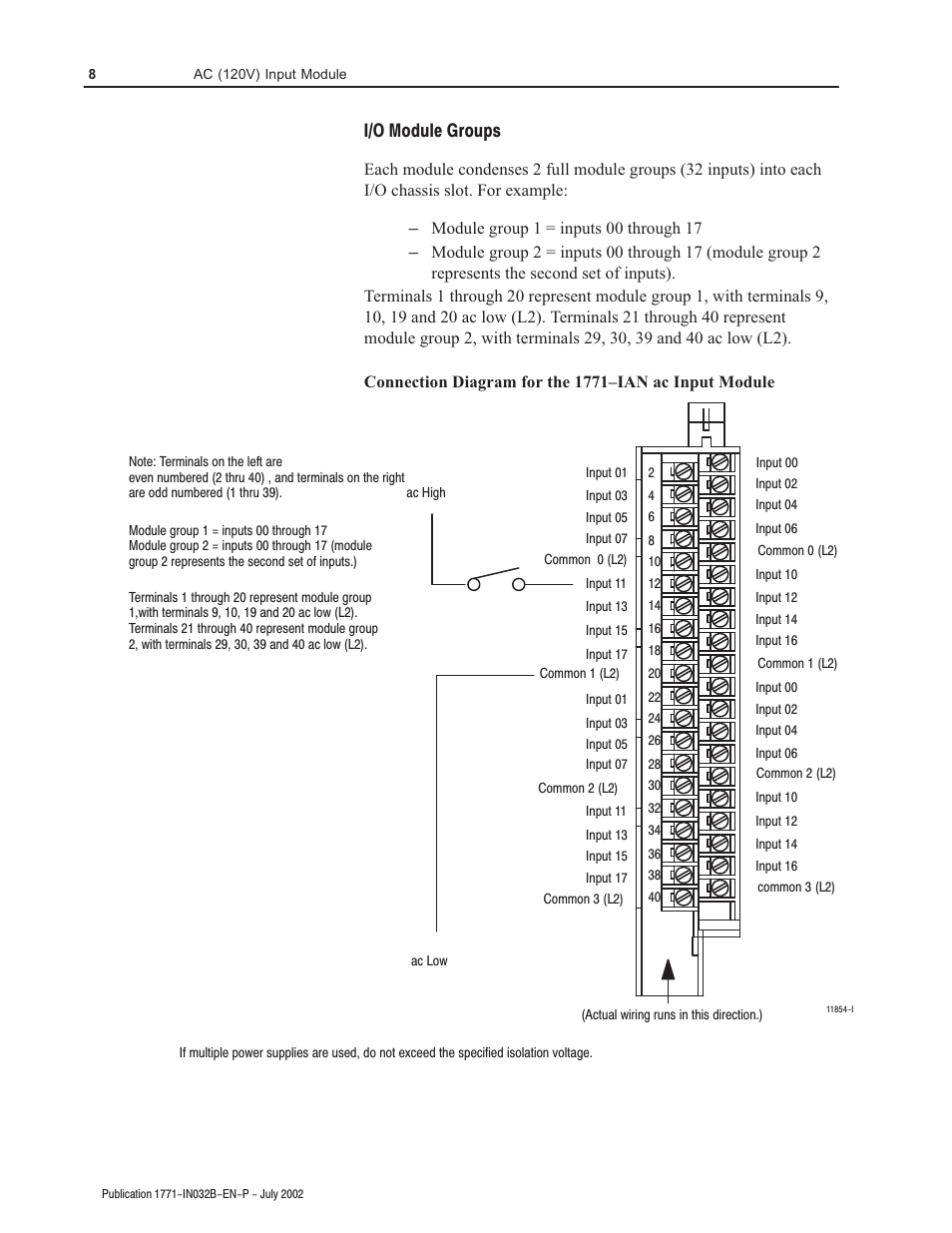 I/o module groups | Rockwell Automation 1771-IAN 120V Input Module Installation Instructions User Manual | Page 8 / 12