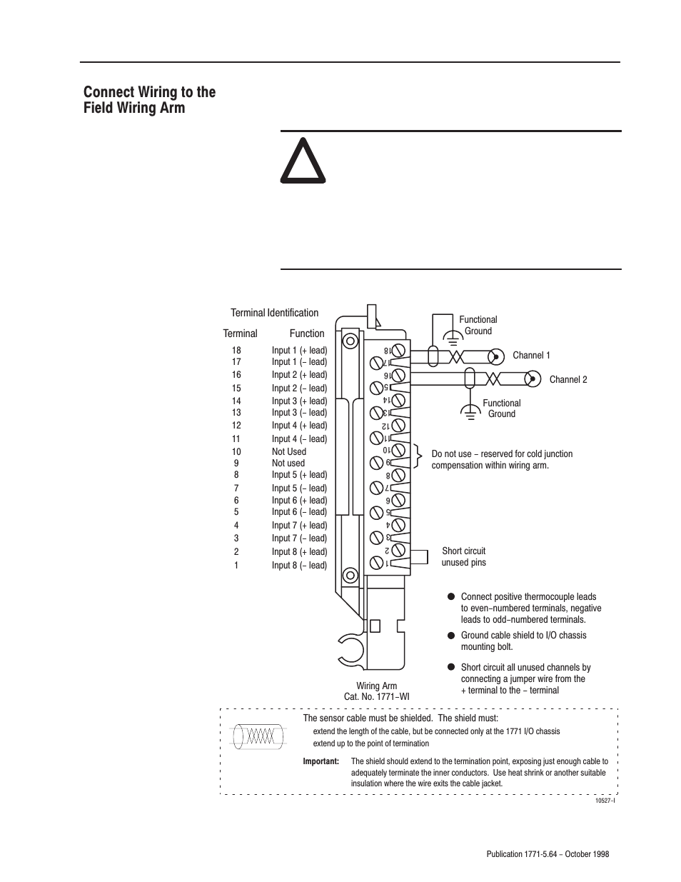 Connect wiring to the field wiring arm | Rockwell Automation 1771-IXE Installation Instructions User Manual | Page 5 / 16