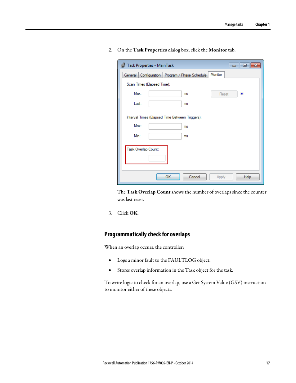 Programmatically check for overlaps | Rockwell Automation Logix5000 Controllers Tasks, Programs, and Routines Programming Manual User Manual | Page 17 / 73