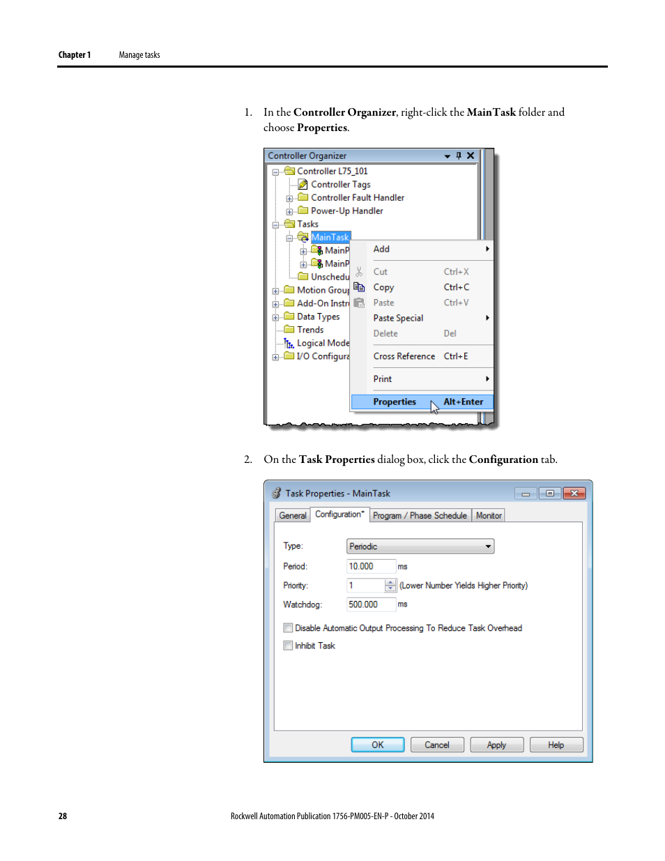 Rockwell Automation Logix5000 Controllers Tasks, Programs, and Routines Programming Manual User Manual | Page 28 / 73