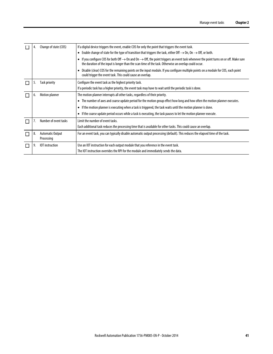 Rockwell Automation Logix5000 Controllers Tasks, Programs, and Routines Programming Manual User Manual | Page 41 / 73