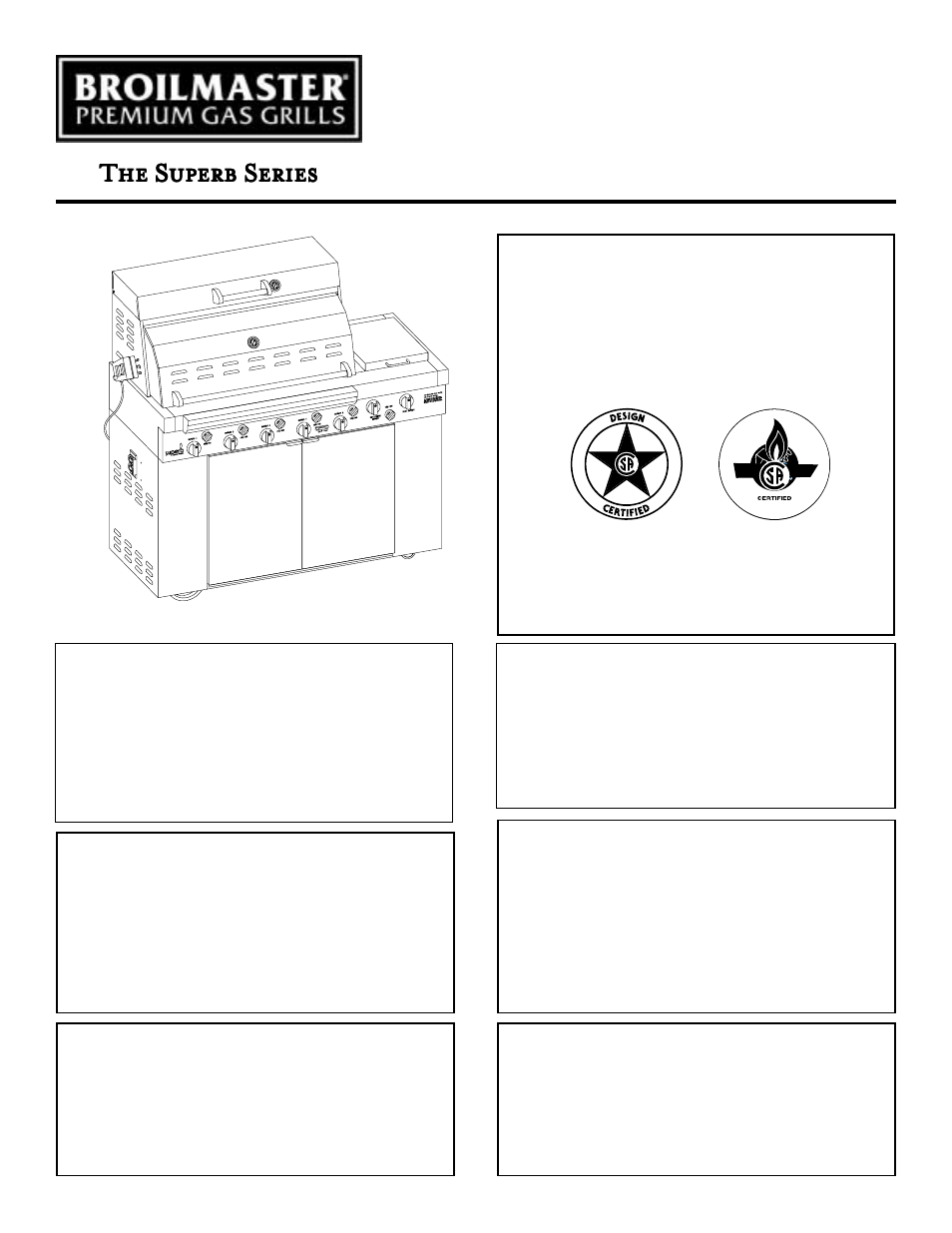 Broilmaster SSG-36 User Manual | 14 pages