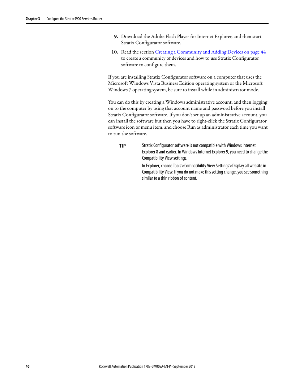 Rockwell Automation 1783-SR Stratix 5900 Services Router User Manual User Manual | Page 40 / 88