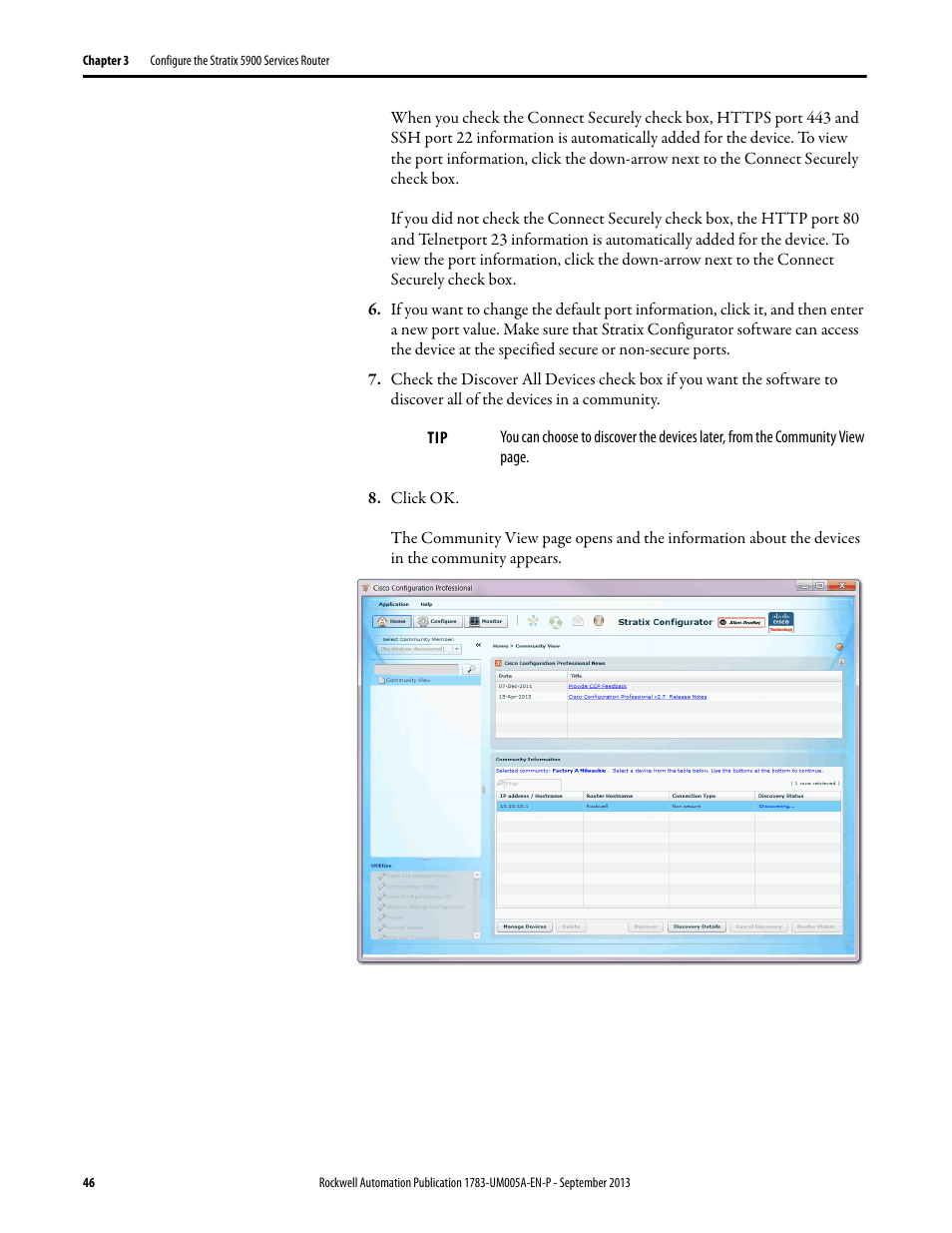 Rockwell Automation 1783-SR Stratix 5900 Services Router User Manual User Manual | Page 46 / 88