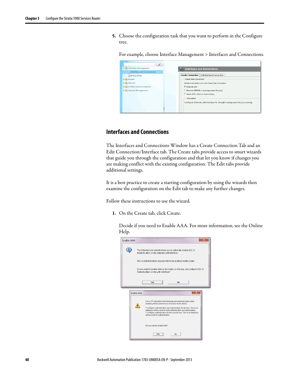 Interfaces and connections | Rockwell Automation 1783-SR Stratix 5900 Services Router User Manual User Manual | Page 48 / 88