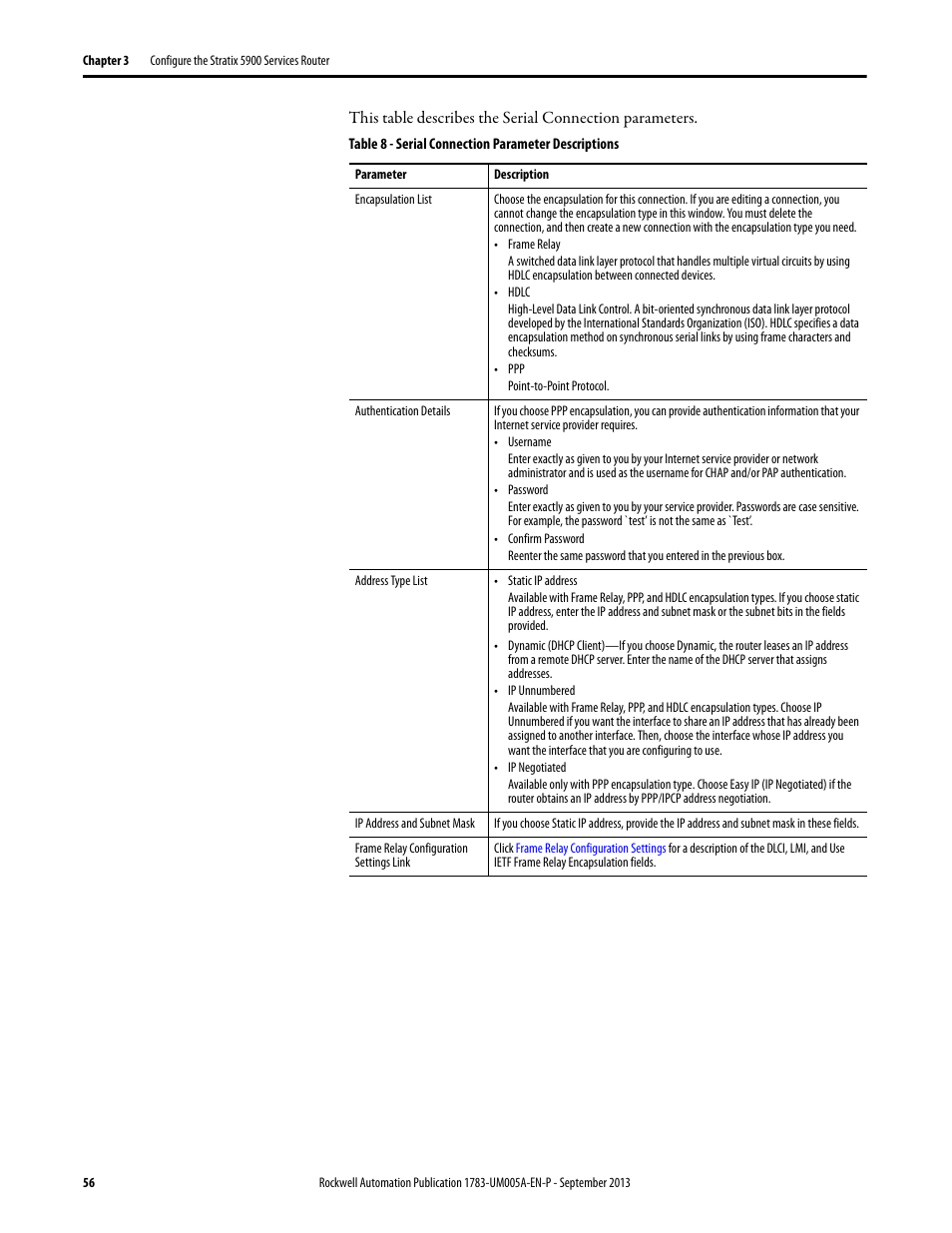 Rockwell Automation 1783-SR Stratix 5900 Services Router User Manual User Manual | Page 56 / 88