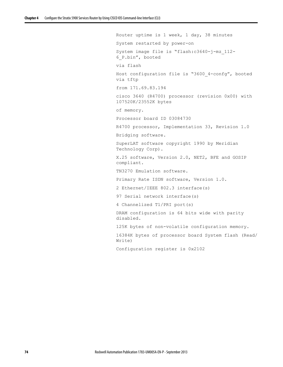 Rockwell Automation 1783-SR Stratix 5900 Services Router User Manual User Manual | Page 74 / 88