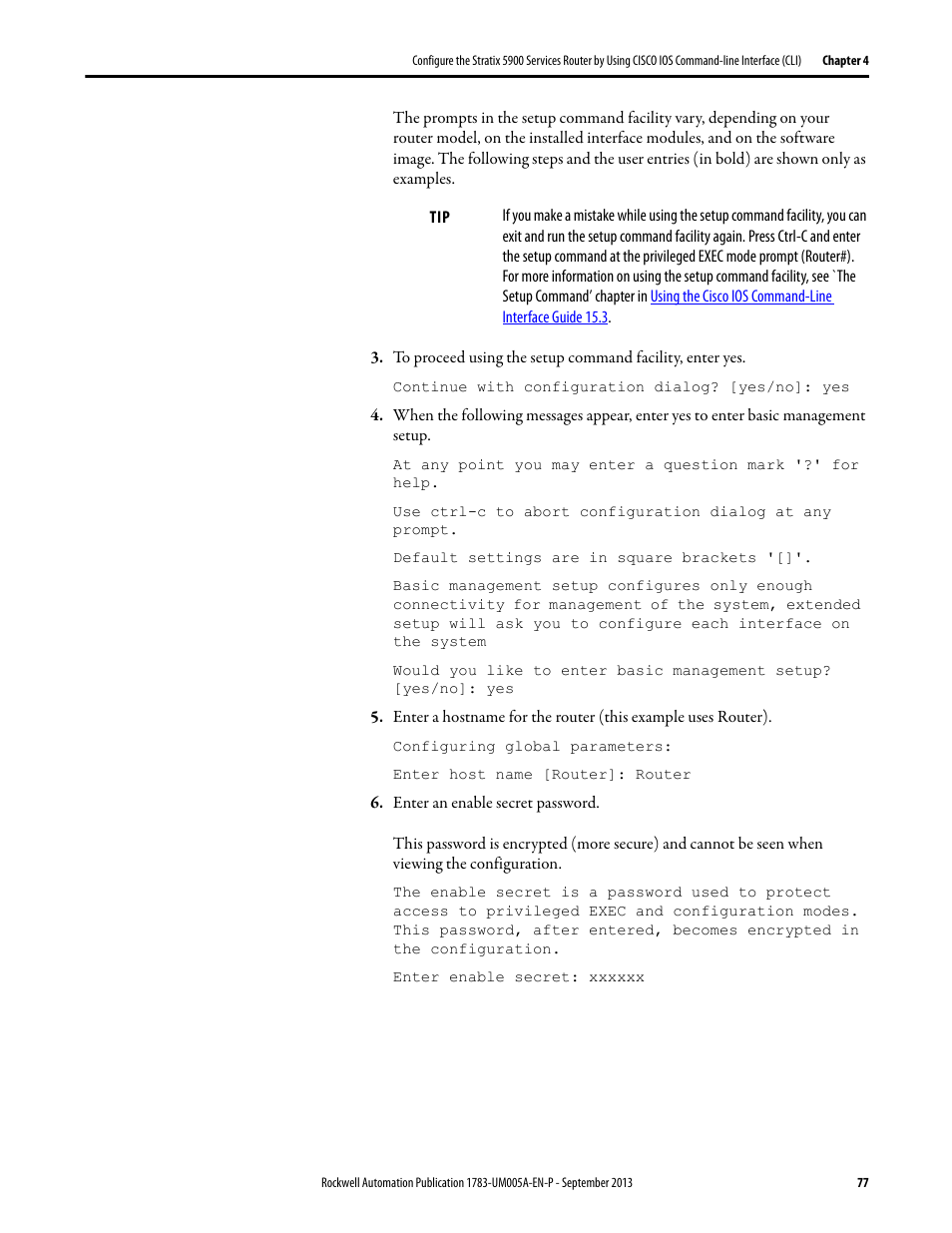 Rockwell Automation 1783-SR Stratix 5900 Services Router User Manual User Manual | Page 77 / 88