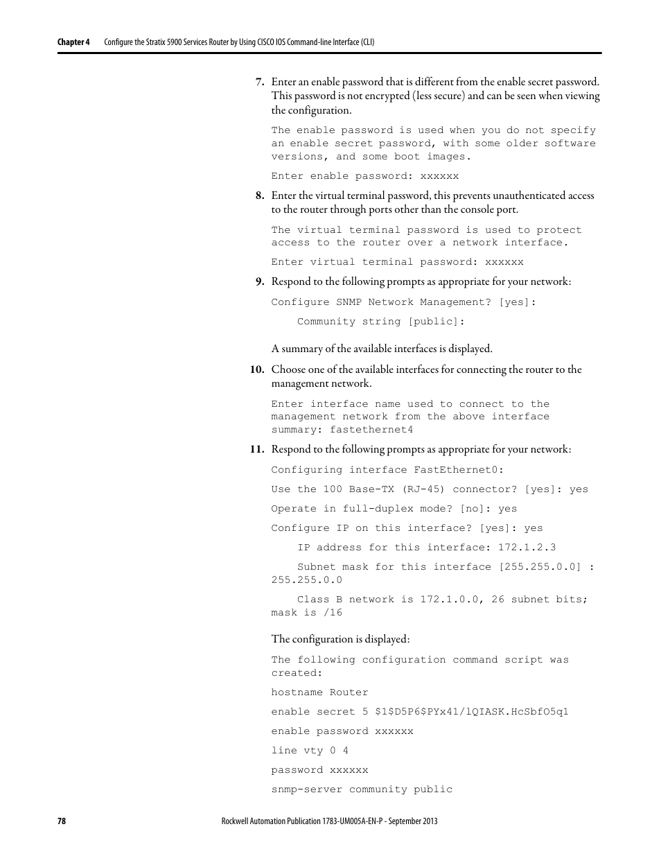 Rockwell Automation 1783-SR Stratix 5900 Services Router User Manual User Manual | Page 78 / 88