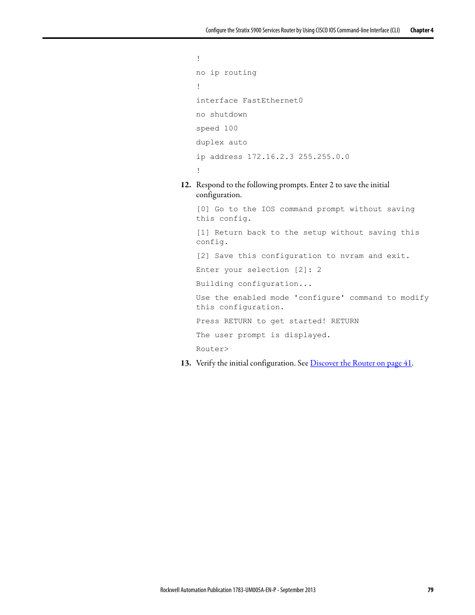 Rockwell Automation 1783-SR Stratix 5900 Services Router User Manual User Manual | Page 79 / 88