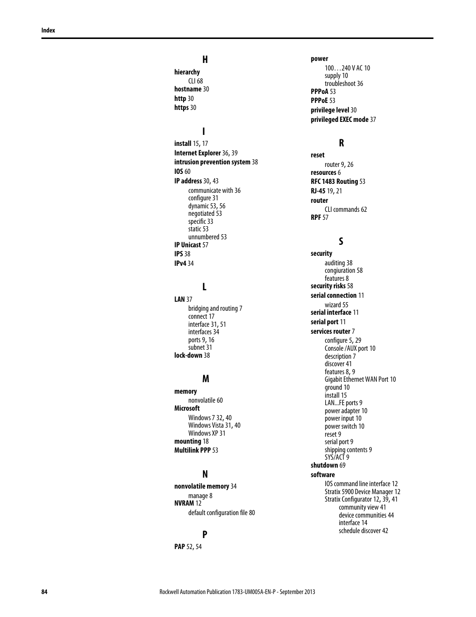 Rockwell Automation 1783-SR Stratix 5900 Services Router User Manual User Manual | Page 84 / 88