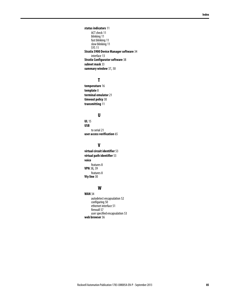 Rockwell Automation 1783-SR Stratix 5900 Services Router User Manual User Manual | Page 85 / 88