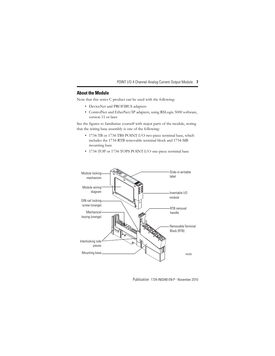 About the module | Rockwell Automation 1734-OE4C Installation Instructions User Manual | Page 7 / 24