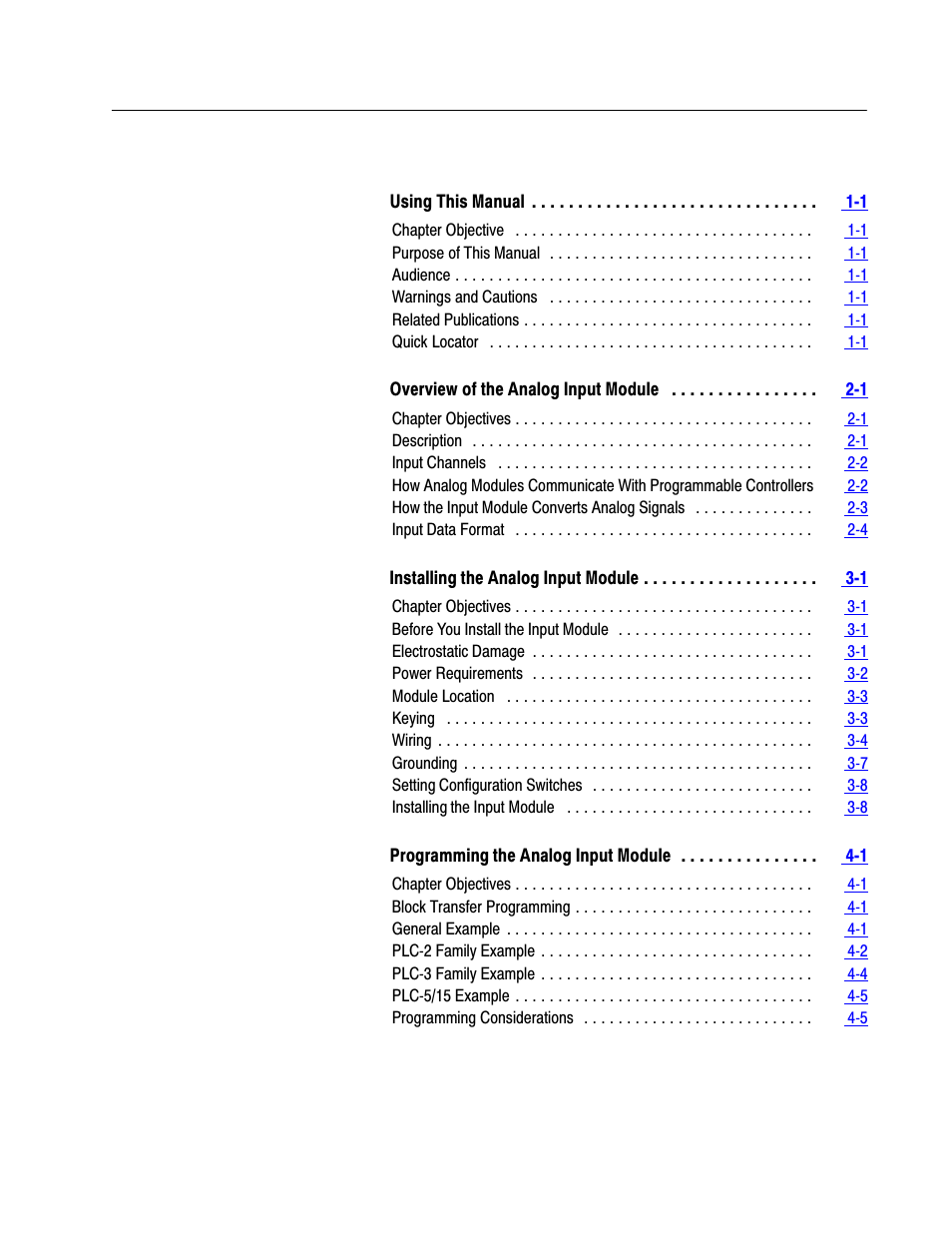 Rockwell Automation 1771-IE,D17716.5.7 ANAL.INPUT MOD. User Manual | Page 2 / 46