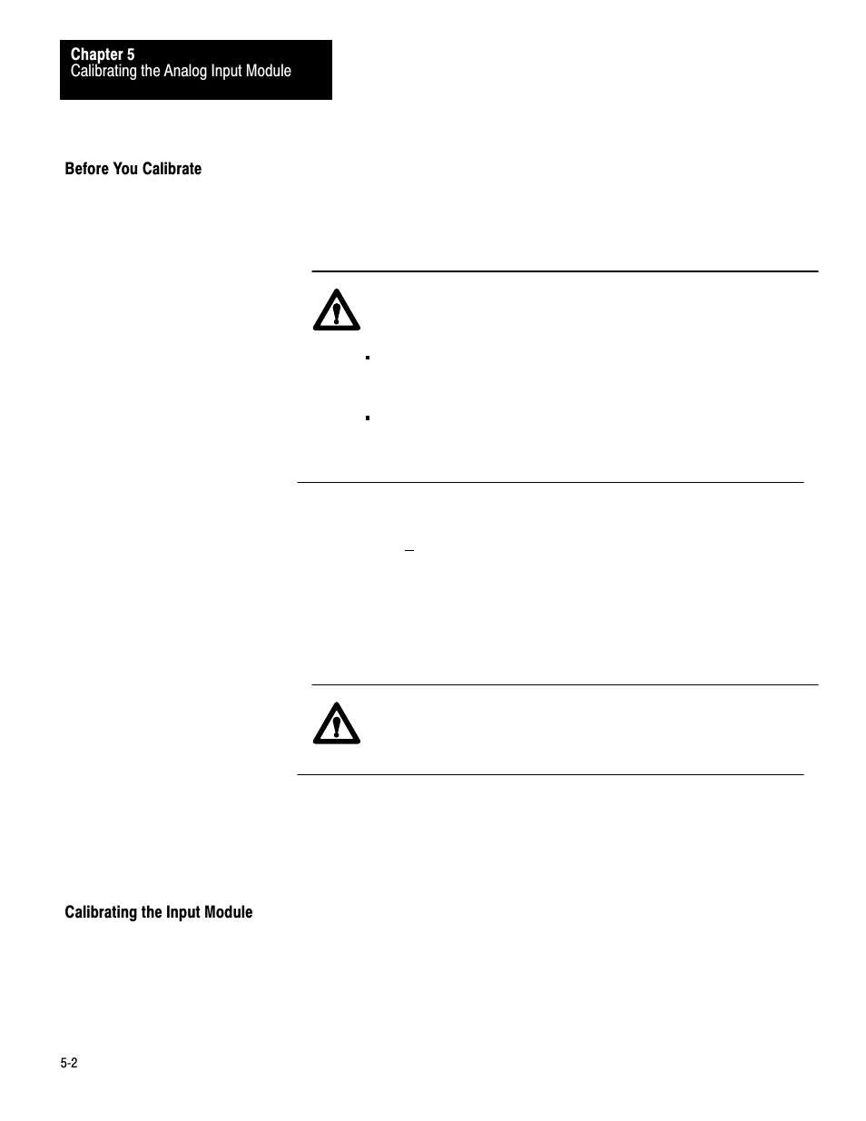 Before you calibrate, Calibrating the input module | Rockwell Automation 1771-IE,D17716.5.7 ANAL.INPUT MOD. User Manual | Page 27 / 46