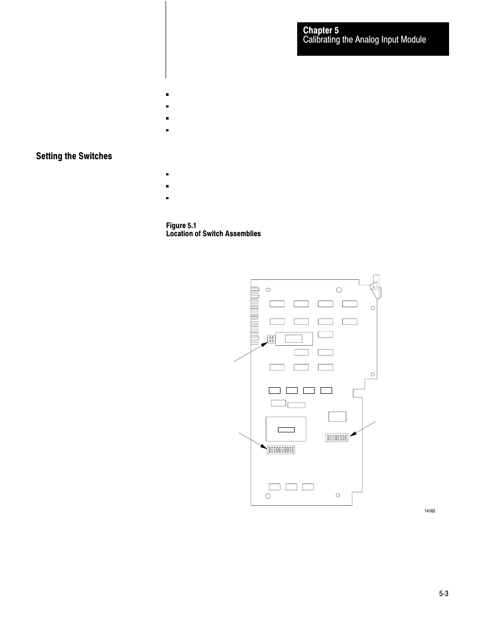 Setting the switches | Rockwell Automation 1771-IE,D17716.5.7 ANAL.INPUT MOD. User Manual | Page 28 / 46