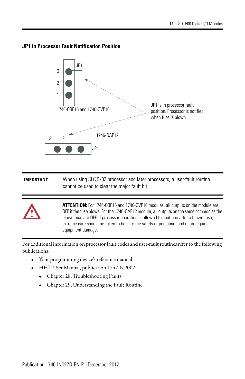 Rockwell Automation 1746-XXXX SLC 500 Digital I/O Modules Installation Instructions User Manual | Page 12 / 48